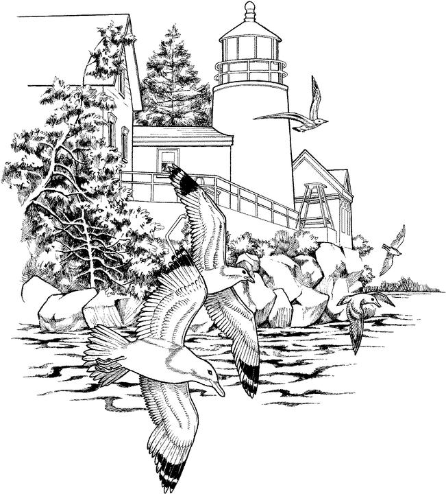  Free Coloring Pages For Adults – letscoloringpages.com – Lighthouse