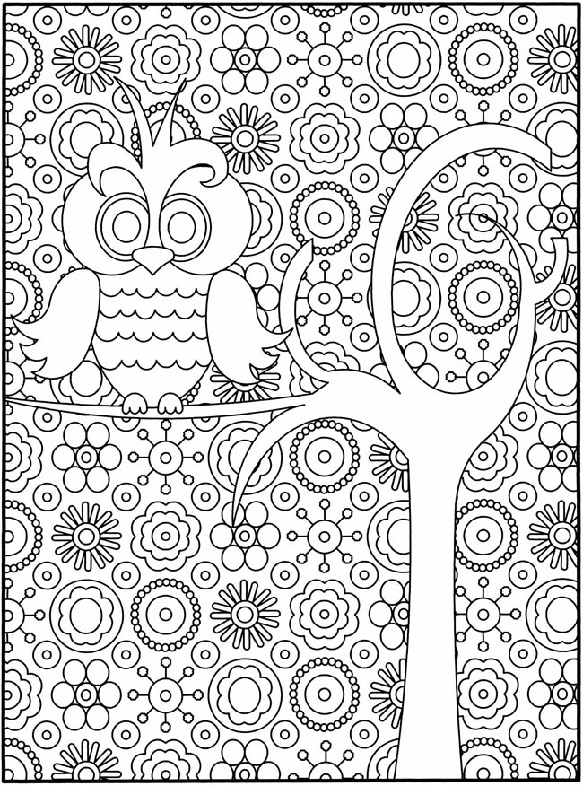 Free Coloring Pages For Adults – letscoloringpages.com – Owl