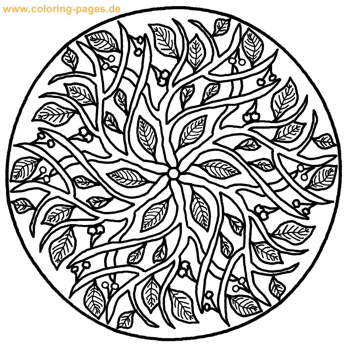  Free Coloring Pages For Adults – letscoloringpages.com – Star tree