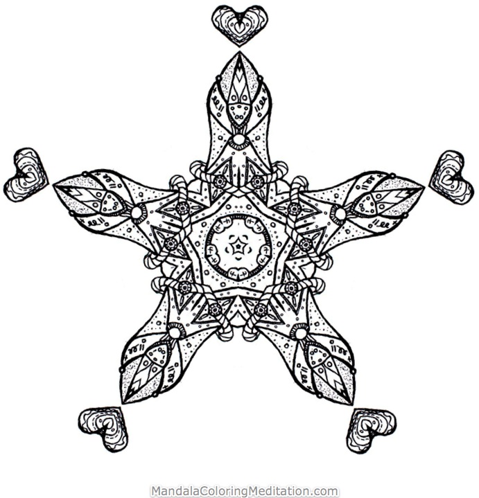  Free Coloring Pages For Adults – letscoloringpages.com – Strange star