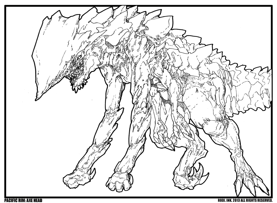 Free coloring pages – letscoloringpages.com – Pacifif Rim Monster #5