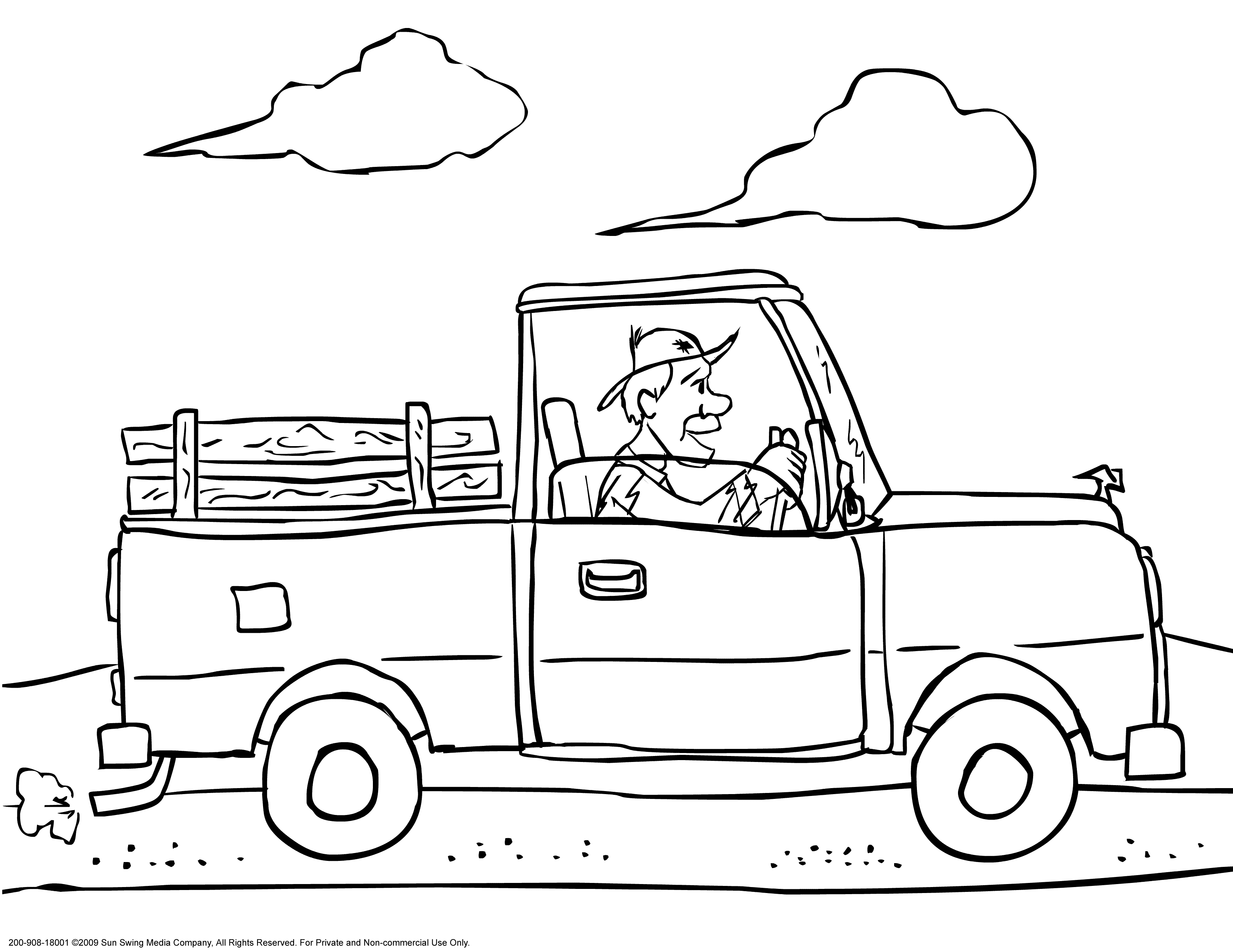 Free coloring pages trucks - letscoloringpages.com - Antique Truck