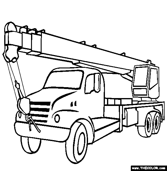 Free coloring pages trucks – letscoloringpages.com – Boom truck