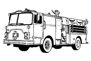 Free coloring pages trucks - letscoloringpages.com - Fire fighter truck