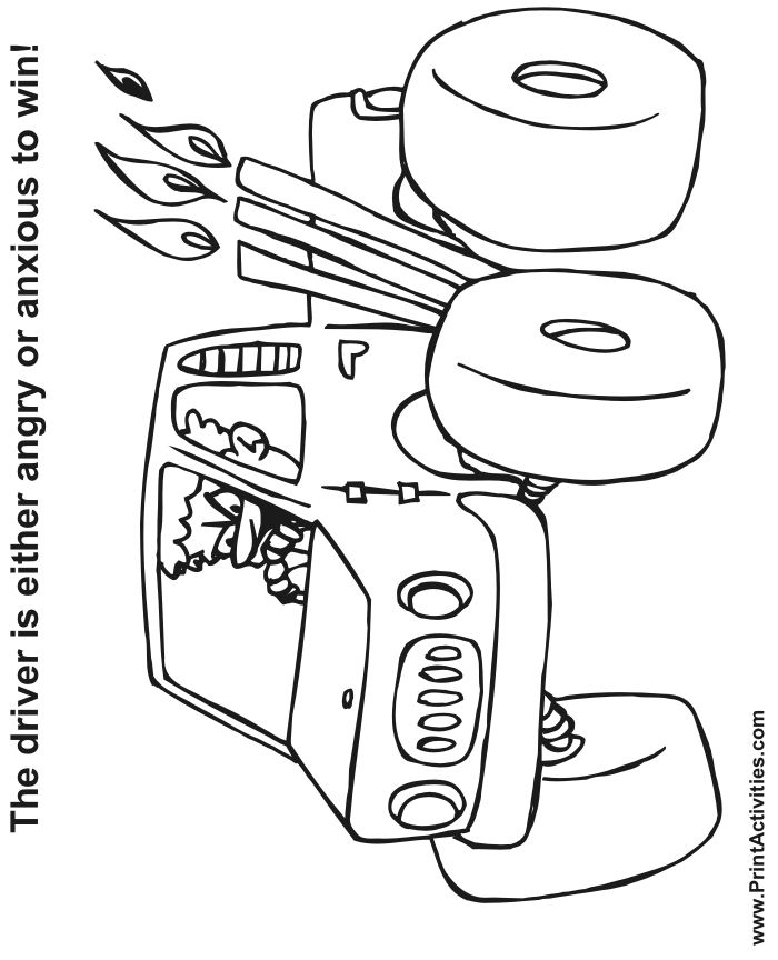  Free coloring pages trucks – letscoloringpages.com – Flames Truck