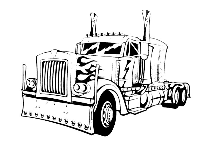  Free coloring pages trucks – letscoloringpages.com – Hot Truck