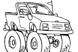 Free coloring pages trucks - letscoloringpages.com - Monster truck