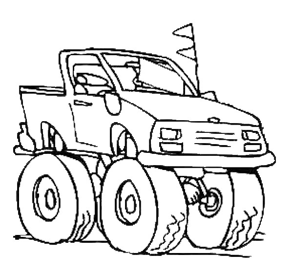  Free coloring pages trucks – letscoloringpages.com – Monster truck
