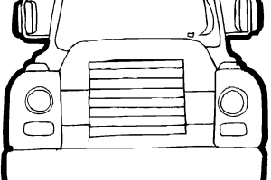Free coloring pages trucks - letscoloringpages.com - Old front truck