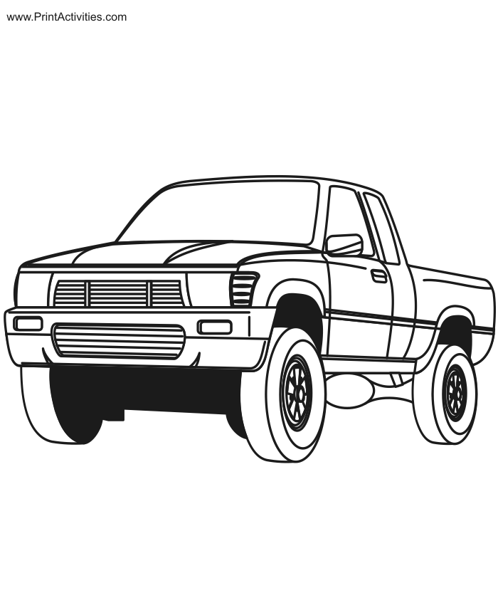 Free coloring pages trucks - letscoloringpages.com - Pickup