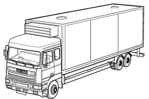 Free coloring pages trucks - letscoloringpages.com - Van Truck