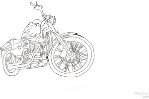 Free Harley Davidson Motocycle Coloring Pages | Harley Davidson Anime coloring pages