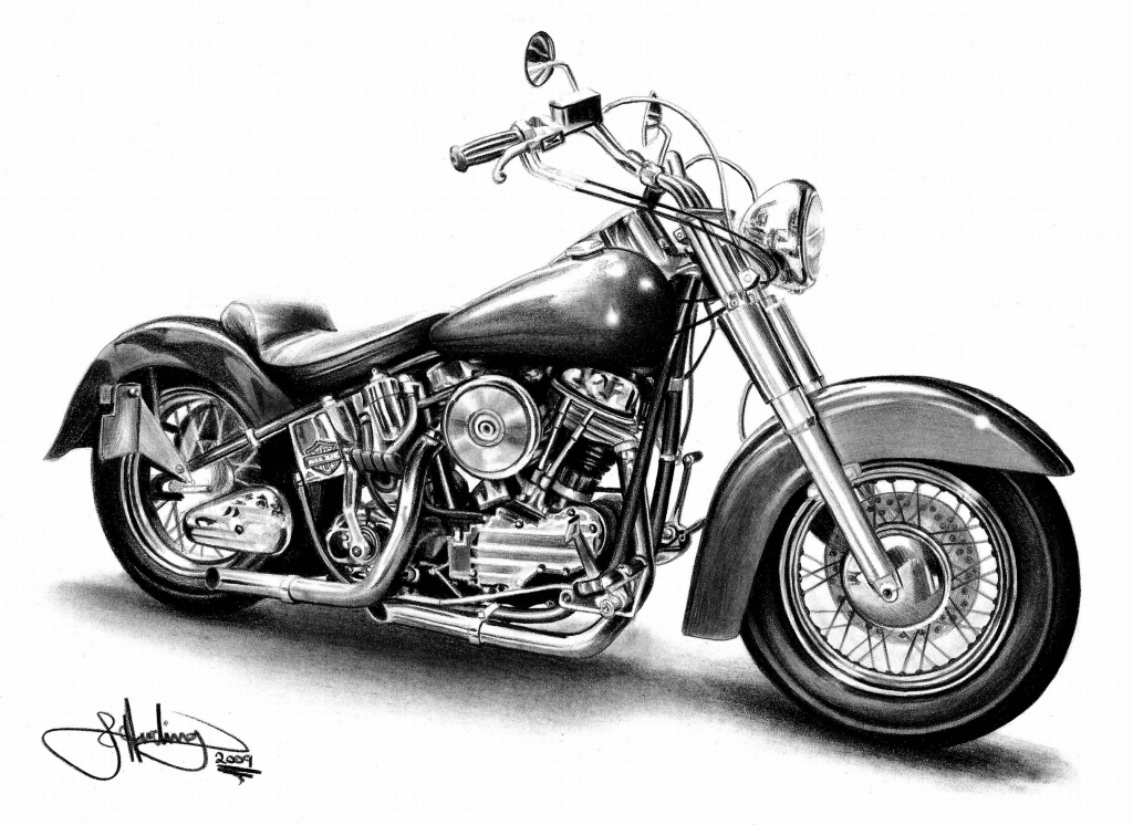 Free Harley Davidson Motocycle Coloring Pages | Harley Davidson Beautiful coloring pages