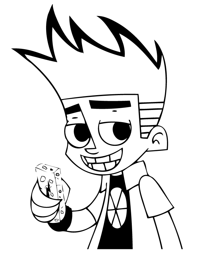 Free Johnny Test coloring pages | letscoloringpages.com | Johnny test Happy
