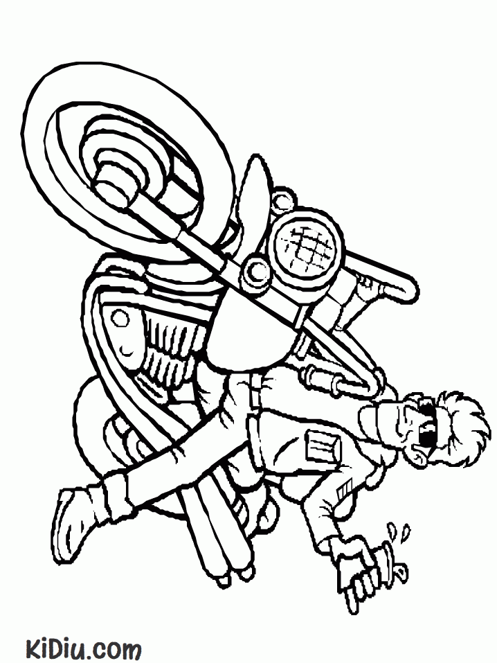 Free Motorcycle coloring page, letscoloringpages.com, Cool guy's