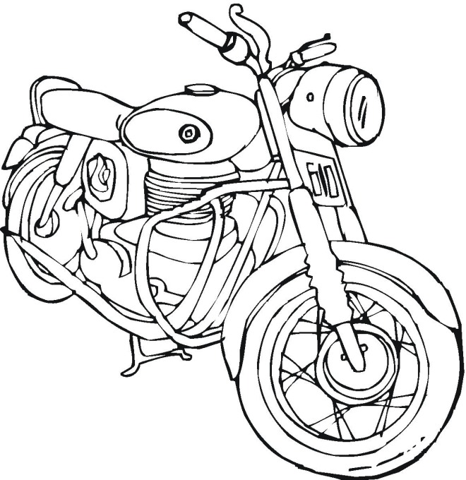  Free Motorcycle coloring page, letscoloringpages.com, Honda