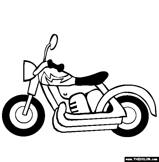 Free Motorcycle coloring page, letscoloringpages.com, Little motocycle