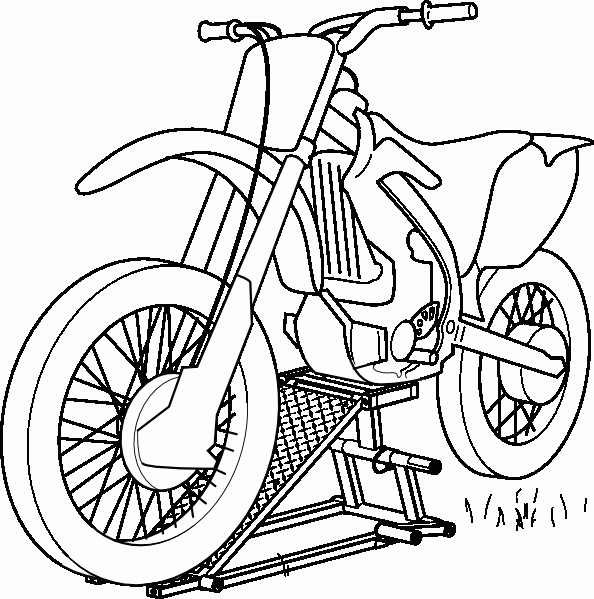 Free Motorcycle coloring page, letscoloringpages.com, Motocross