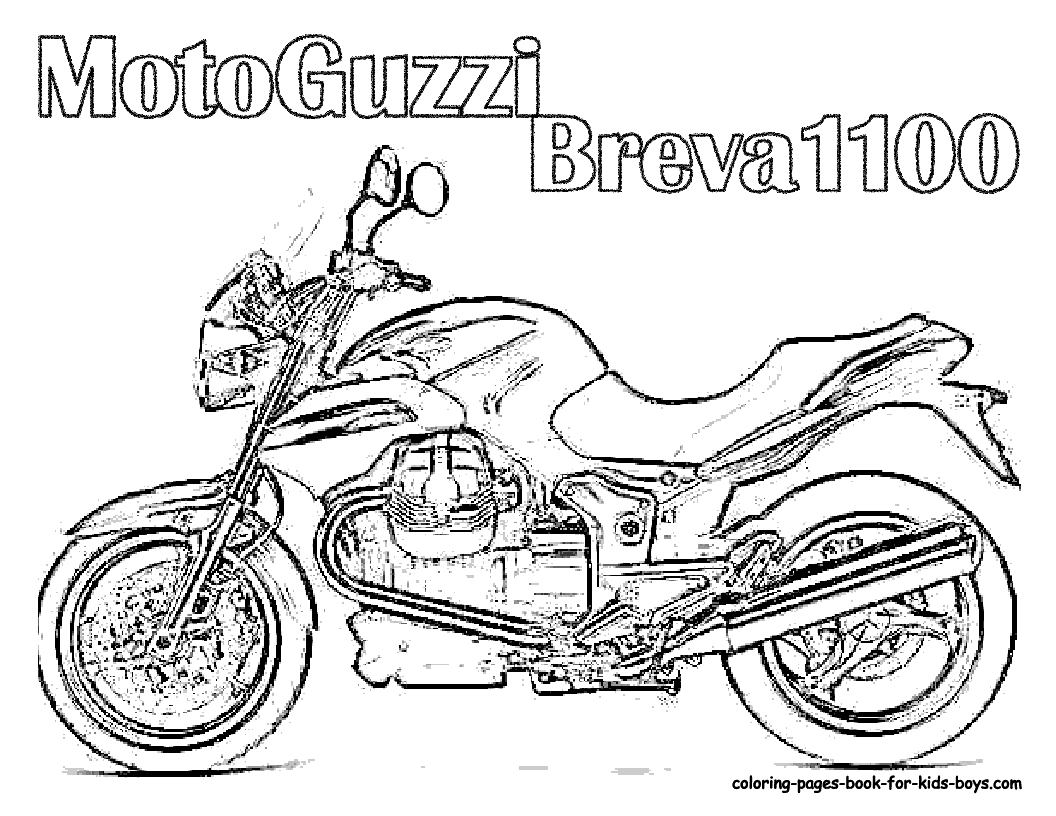 Free Motorcycle coloring page, letscoloringpages.com, MotoGuzzi Breva1100