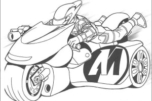 Free Motorcycle coloring page, letscoloringpages.com, Ninja Speed