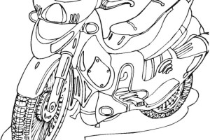 Free Motorcycle coloring page, letscoloringpages.com, Scooter