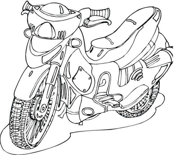  Free Motorcycle coloring page, letscoloringpages.com, Scooter