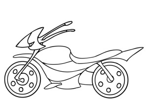 Free Motorcycle coloring page, letscoloringpages.com, This is a moto