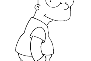 Free Simpsons coloring pages , letscoloringpages.com , Bart Simpsons