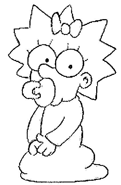Free Simpsons coloring pages , letscoloringpages.com , Maggy Simpsons