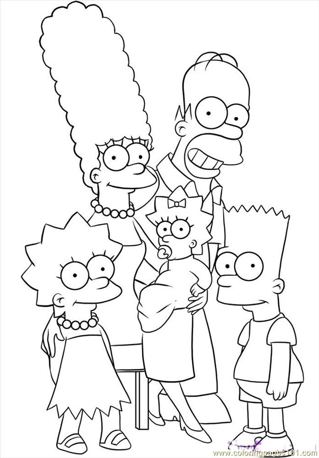  Free Simpsons coloring pages , letscoloringpages.com , – Picture simpsons Theme