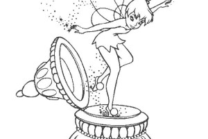 Free Tinkerbell Coloring Pages | Coloring Pages To Print | Cute little princess Flying in bottle
