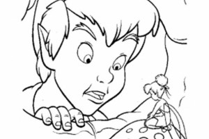 Free Tinkerbell Coloring Pages | Coloring Pages To Print | Cute little princess with a men