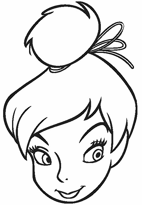Free Tinkerbell Coloring Pages | Coloring Pages To Print | little princess Face