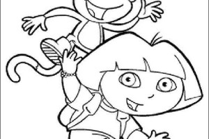 Funny Dora the Explorer coloring pages