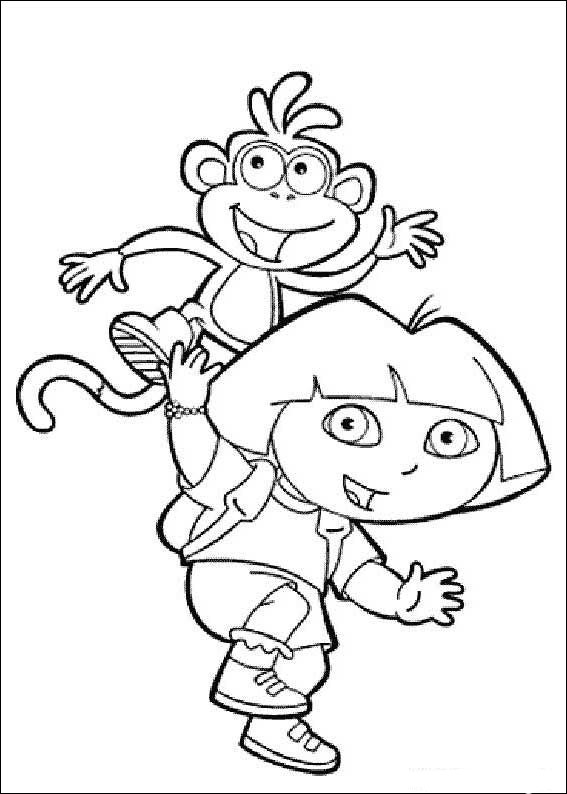  Funny Dora the Explorer coloring pages