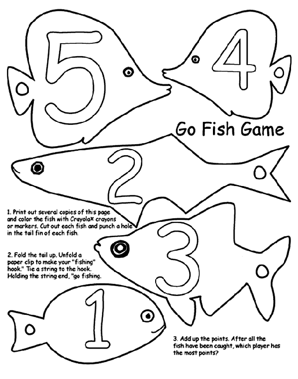  Go Fish Game Coloring Page – coloring pages for kids – Fish