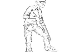 Grand Theft Auto V coloring pages - Grand Theft Auto - Niko Bellic