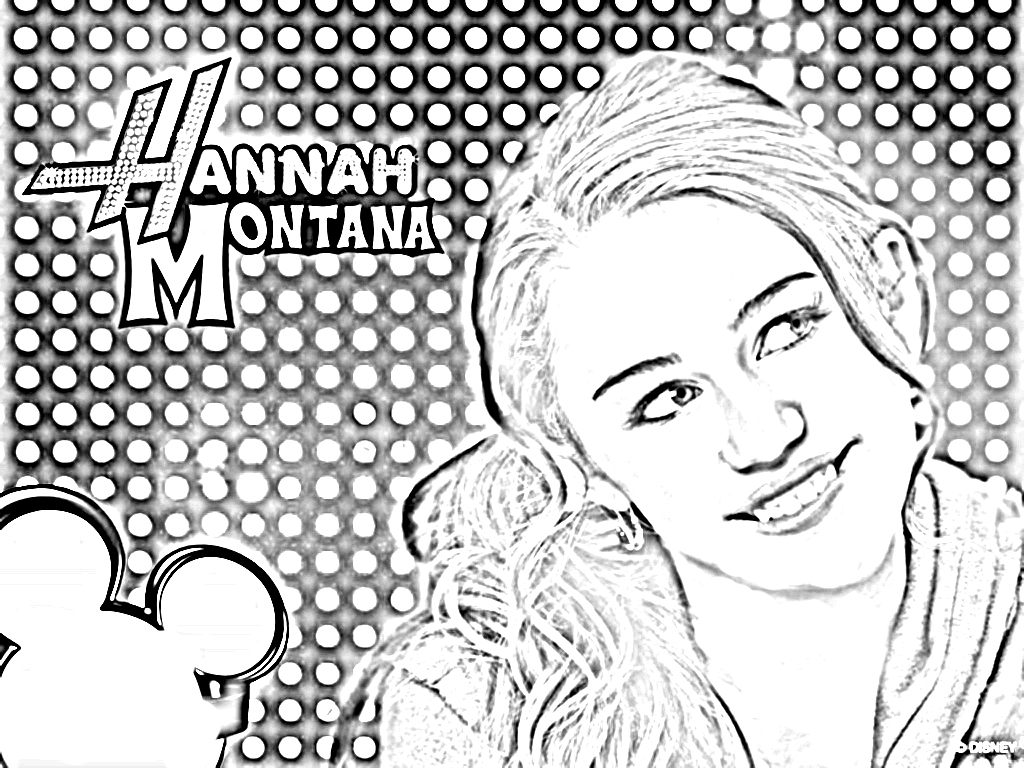  Hannah Montana Coloring Pages – hannah montana – hannah montana games – image #6