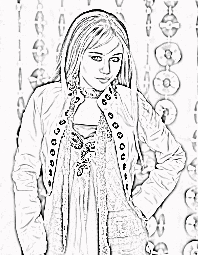 Hannah Montana Coloring Pages - hannah montana - hannah montana games - image #9