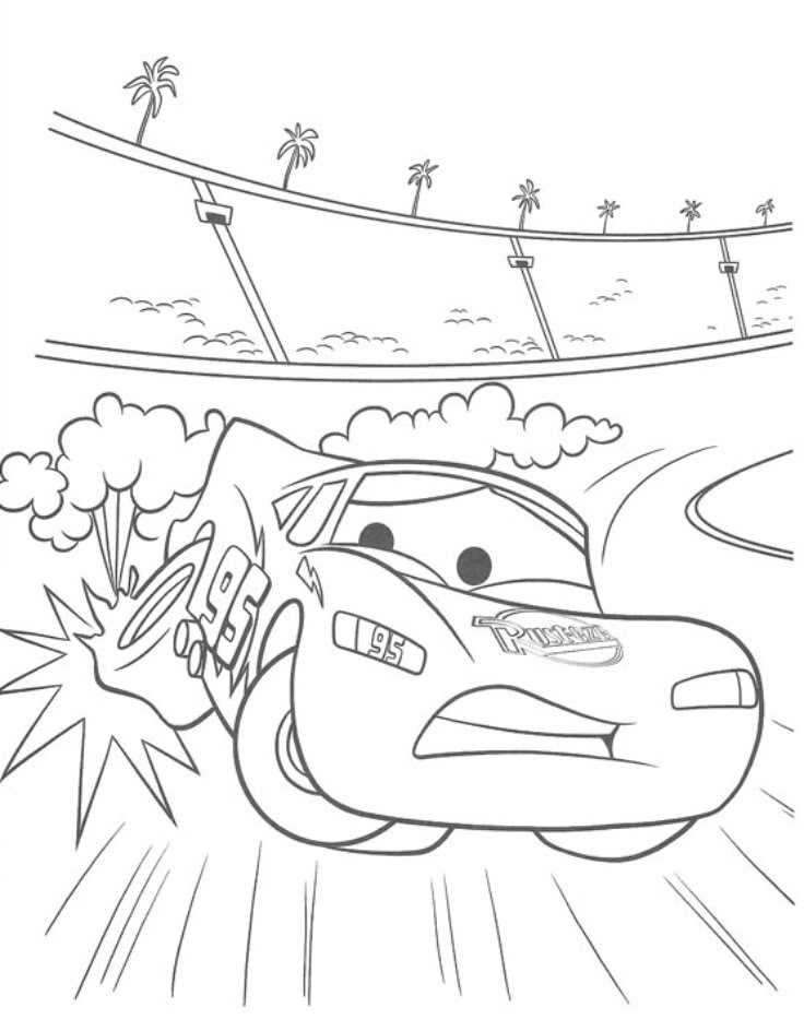  lightning mcqueen coloring pages | letscoloringpages.com | faster