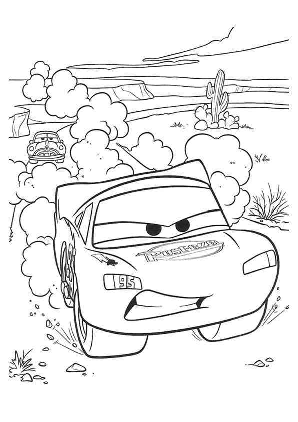 lightning mcqueen coloring pages | letscoloringpages.com | McQueen offroad