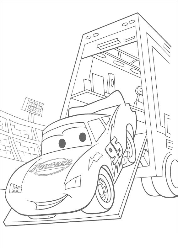  lightning mcqueen coloring pages | letscoloringpages.com | McQueen truck