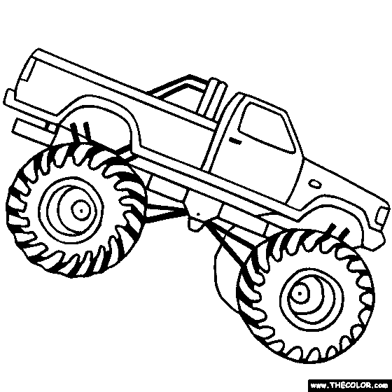 Monster Truck Coloring Pages, letscoloringpages.com, Bigfoot#2