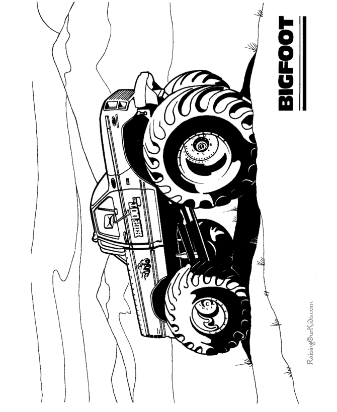Monster Truck Coloring Pages, letscoloringpages.com, HOT Bigfoot
