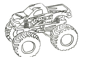 Monster Truck Coloring Pages, letscoloringpages.com, T-Maxx