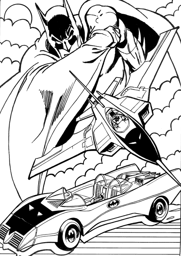 New Batman Free Coloring Pages , letscoloringpages.com ,   Batman with her special car
