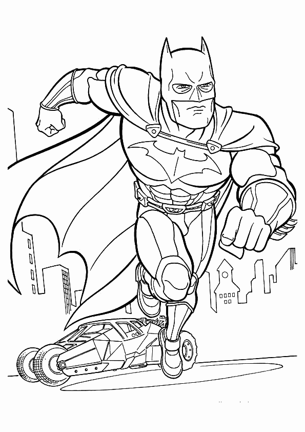 New Batman Free Coloring Pages , letscoloringpages.com , Run faster