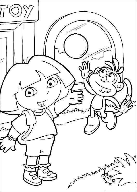  Play Dora the Explorer coloring pages