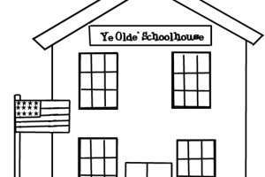 School House coloring pages, Coloring for kids, House