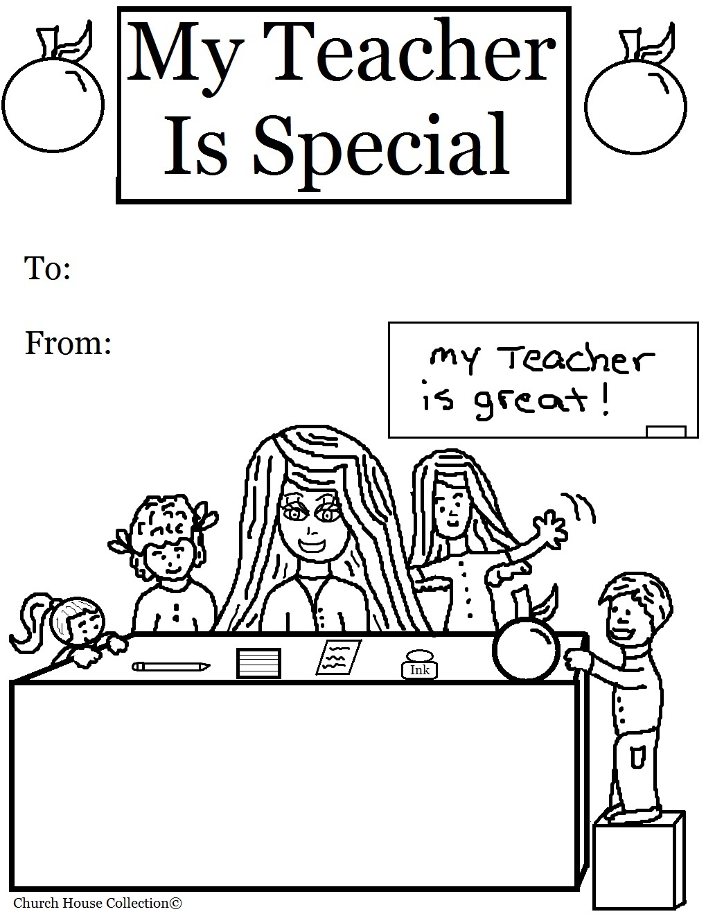  School House coloring pages, Coloring for kids, My teacher is special